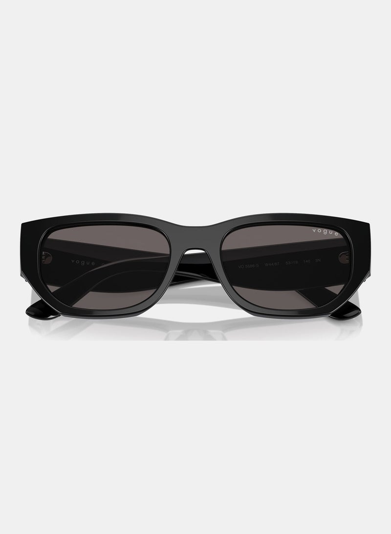 Vogue Full-Rimmed Rectangular Sunglasses 5586S,53, W44,87 - Image 5
